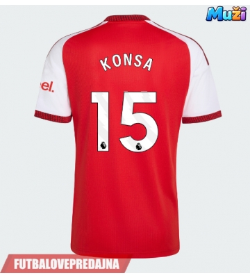 Lacne Muži Futbalové dres Arsenal Ezri Konsa #15 2026-27 Krátky Rukáv - Domáci